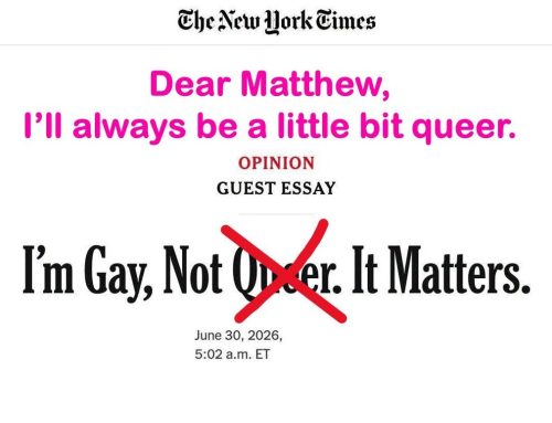 Matthew Vines, I’m a little bit queer